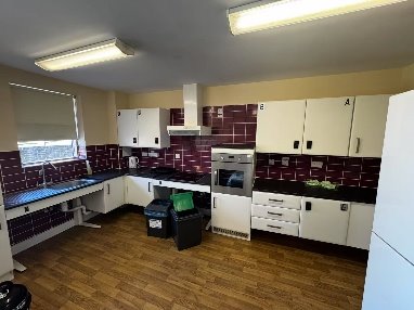 Shared kitchen in student accommodation